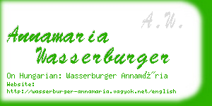 annamaria wasserburger business card
